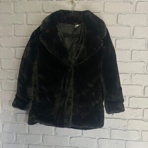 NWOT Divided Black Teddy Jacket Plush Faux Fur size S